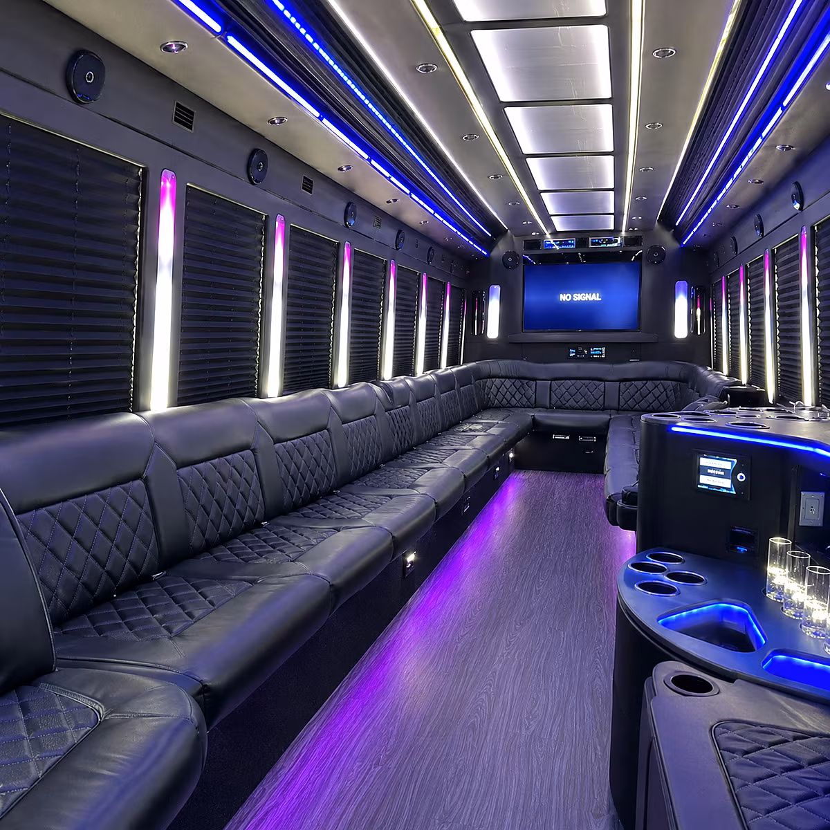 chula vista 30 passenger party bus inside