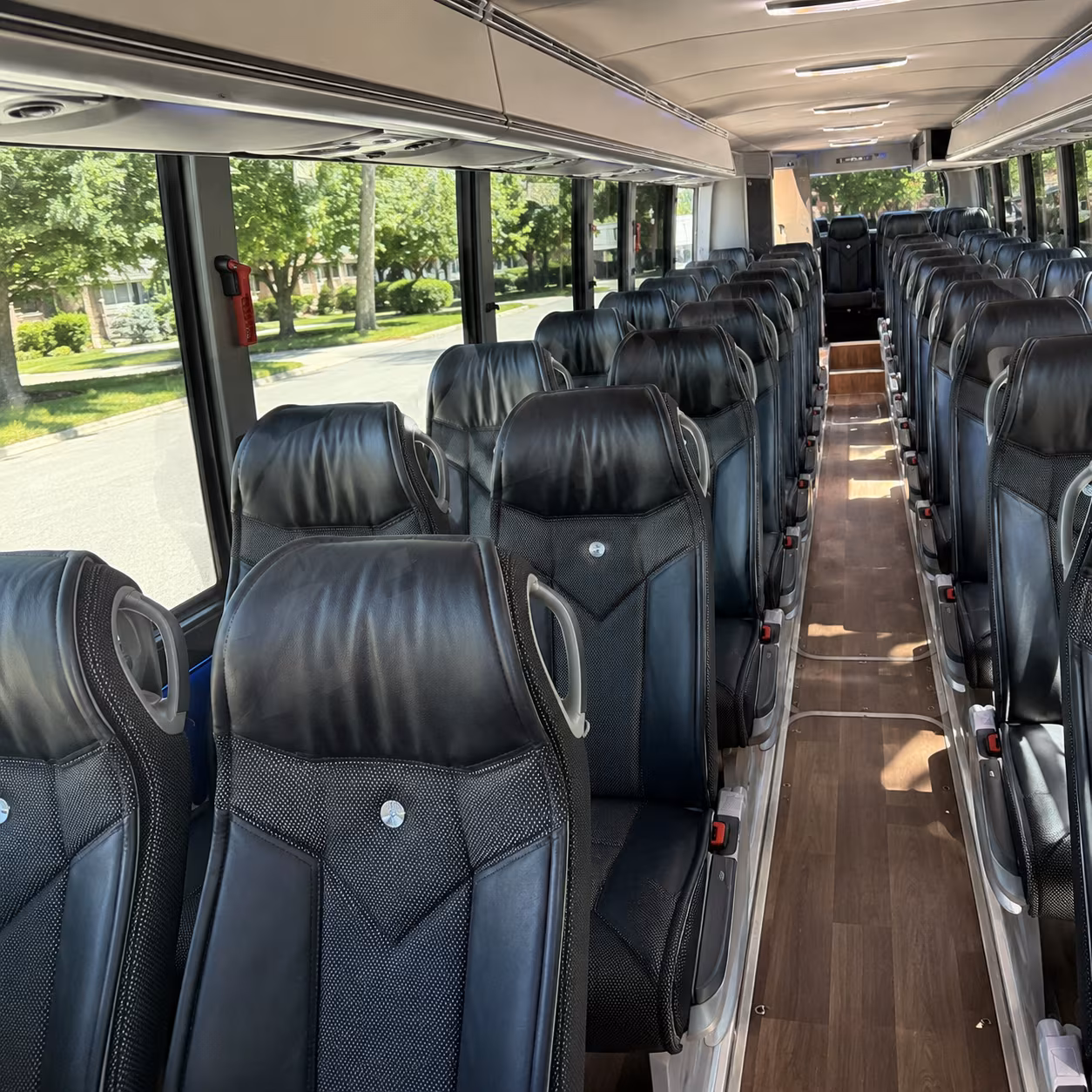 chula vista 40 passenger charter bus inside