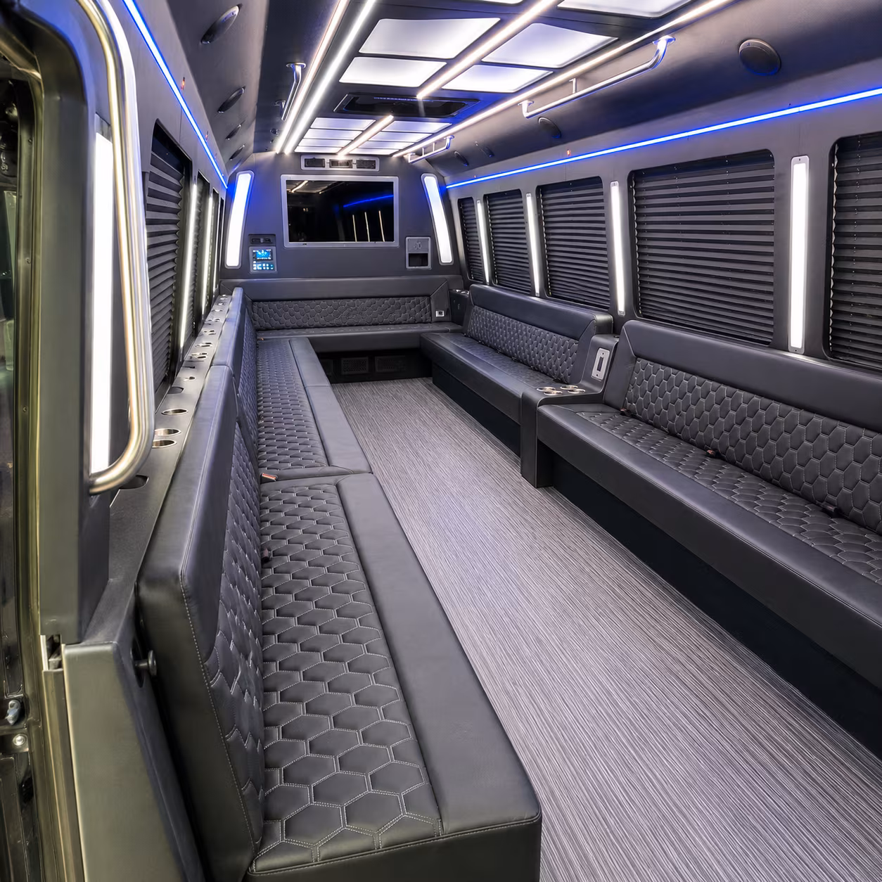 chula vista 40 passenger party bus interior